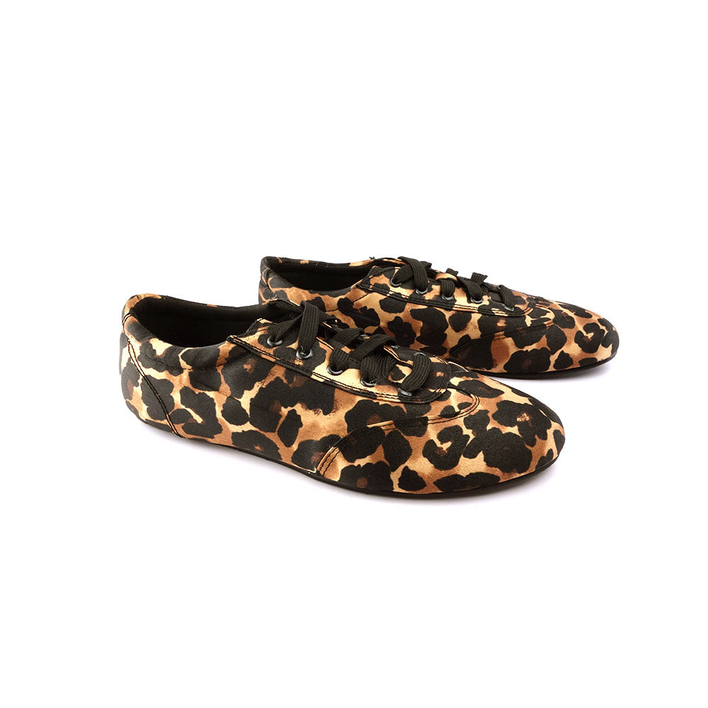 SNEAKER SATIN CHEETAH