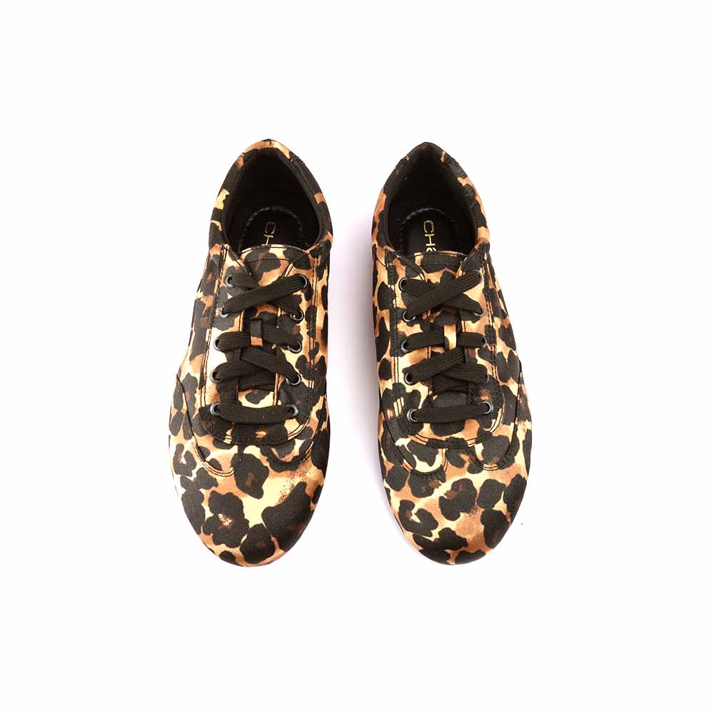 SNEAKER SATIN CHEETAH