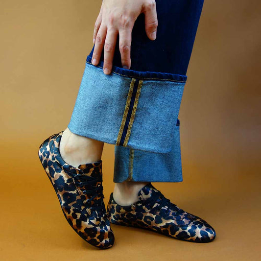 SNEAKER SATIN CHEETAH