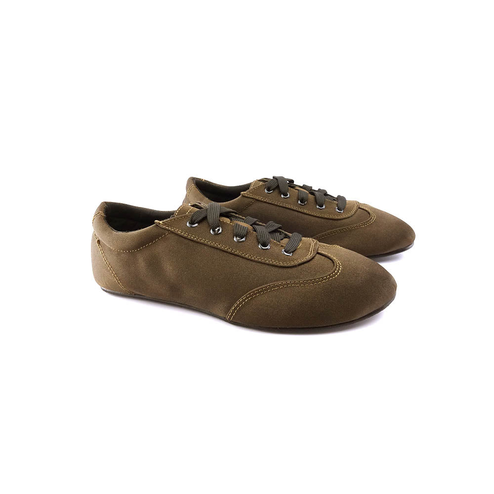 SNEAKER SATIN CHOCOLATE