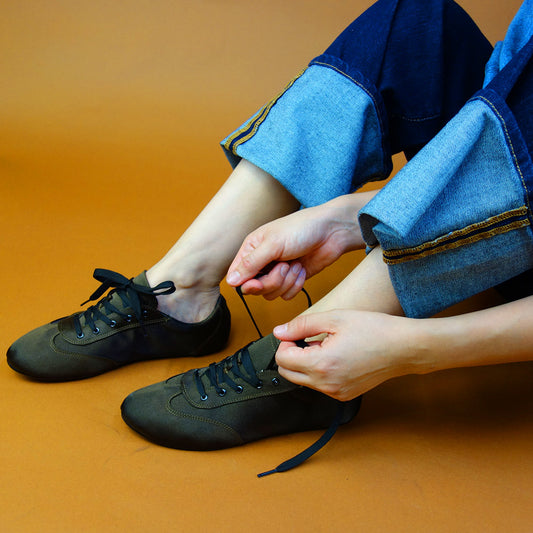 SNEAKER SATIN CHOCOLATE